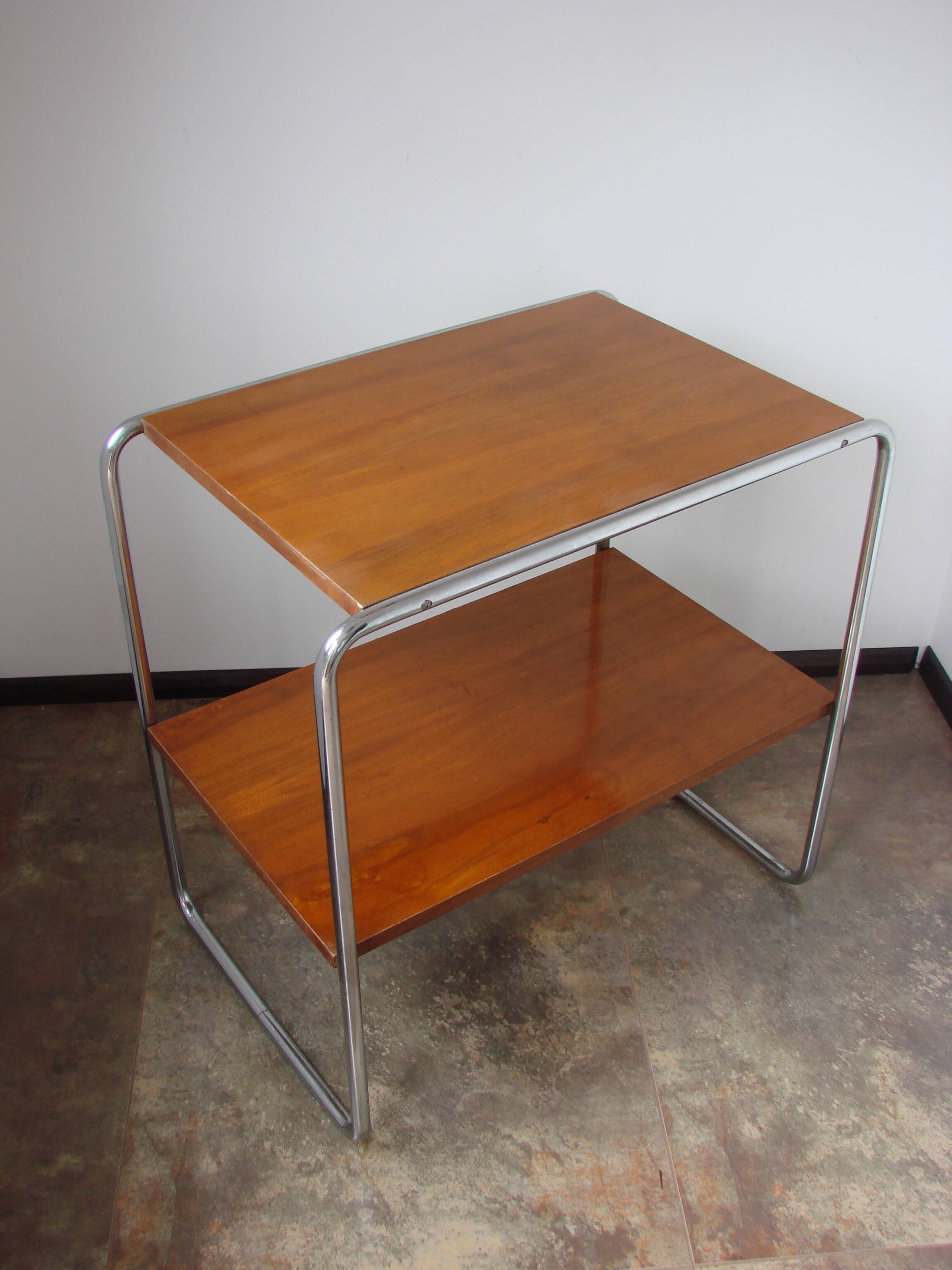 B12 side table by Marcel Breuer, Thonet, Czechoslovakia, 1930s, Bauhaus