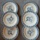 6 Terre de Fer "Lorraine" dessert plates