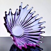 Vase - Large Purple Crystal Cup • Vintage • Cristallerie de Bayel • 1950