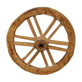 Old teak plow wheel