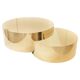 Contemporary handcrafted brass coffee table, Lune collection.