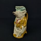Zoomorphic pitcher pig hotelier waiter