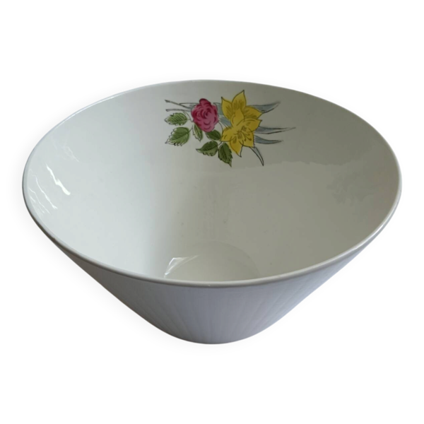 Saladier Ceranord Saint Amand vintage fleurs
