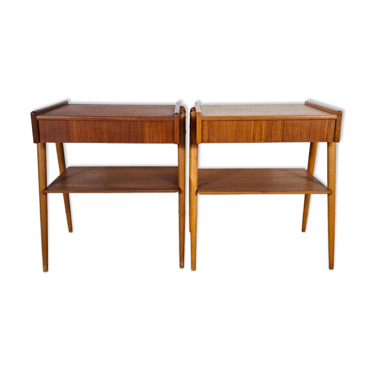 Paire de tables de chevet en teck – Danemark années 60