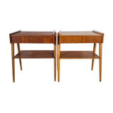 Paire de tables de chevet en teck – Danemark années 60
