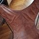 BKF Armchair Sudestada Brown Vintage Leather No. 03 with black epoxy lacquered frame
