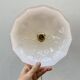 Pair of pale pink opaline pendant lights