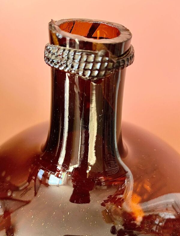 Dame-jeanne ancienne ambrée 4-5L