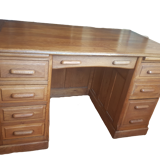 Double-caissons oak desk - 1950