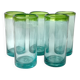 Aztecas Mexico blown glass glasses