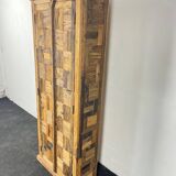 Patchwork wood wardrobe