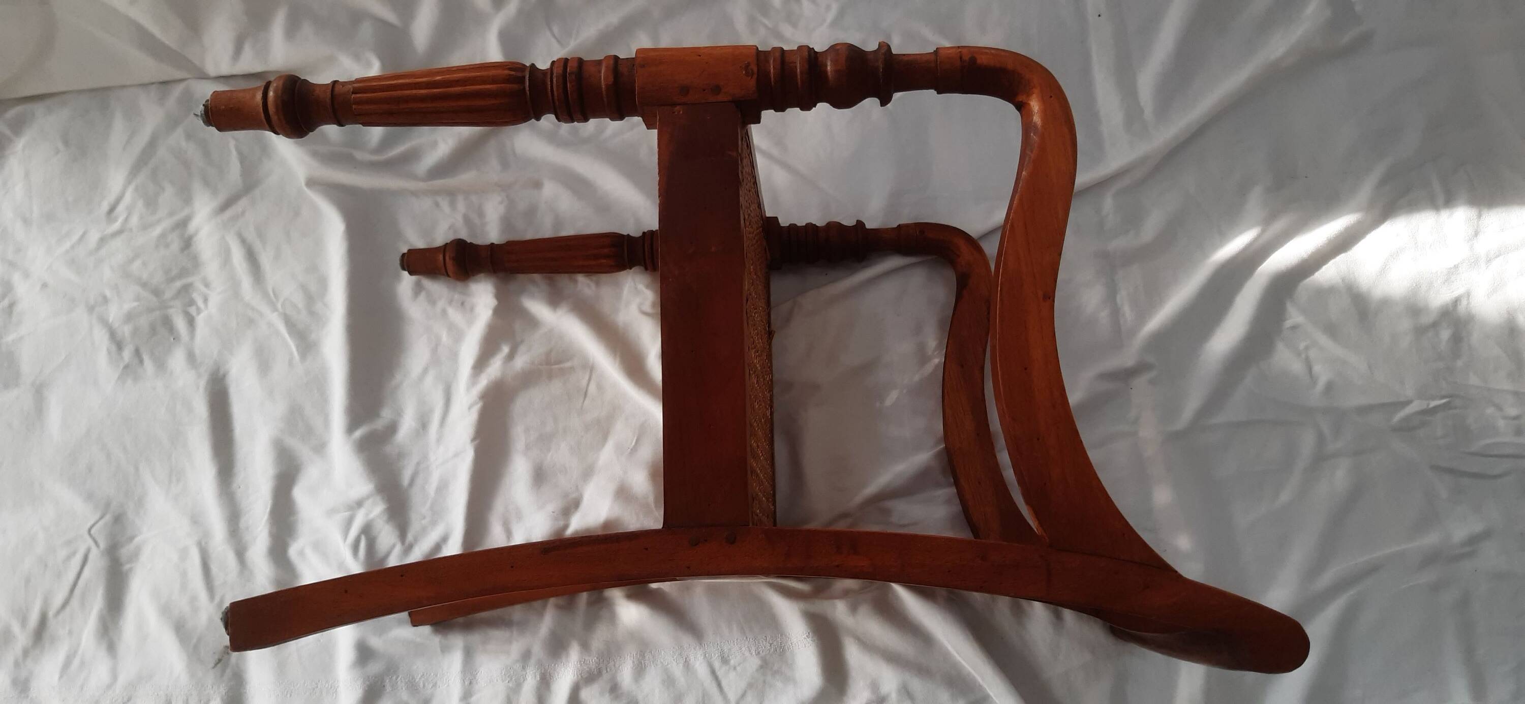 Set of two antique handcrafted children's armchairs