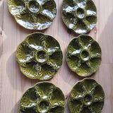 6 vintage ceramic oyster plates from Gien