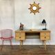 Bureau d'appoint scandinave en teck de 1950 1960 old vintage formica bleu vert