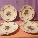 3 flat plates 3 soup plates Agreste Digoin Sarreguemines