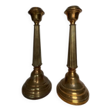 Pair of gilded bronze candlesticks