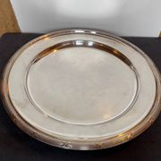 Large serving platter, silver-plated, Fracalanza, Brazil, 20th century.