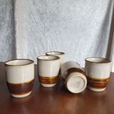 Set of 5 sandstone glasses