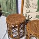 Tables d'appoint vintage en bambou et rotin