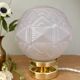 Vintage art deco globe table lamp in frosted glass