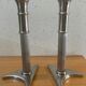 Art Deco candle holders, silver-plated cast iron.