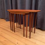 A set of three side tables, Denmark, 1960s