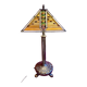 Art Deco lamp, "Tiffany" inspiration, glass and brass