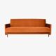 Foldable sofa, reddish velvet, restored, 1960s