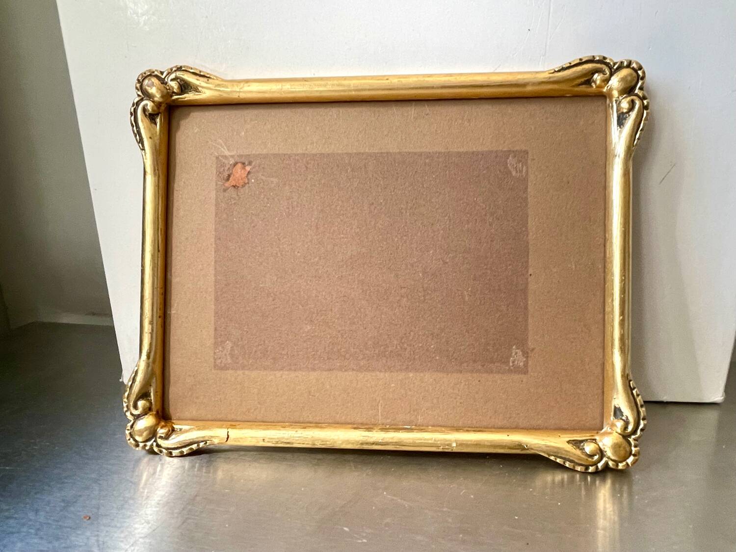 Antique gilded art nouveau  wooden frame 22 cm x 17.5 cm