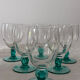 Lot of 8 vintage stemmed glasses