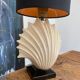 Vintage ceramic shell lamp 80s
