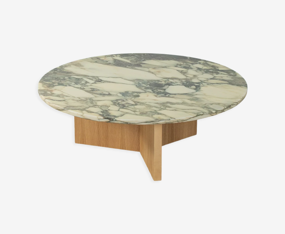 Table basse en marbre, ø 90 cm | Selency