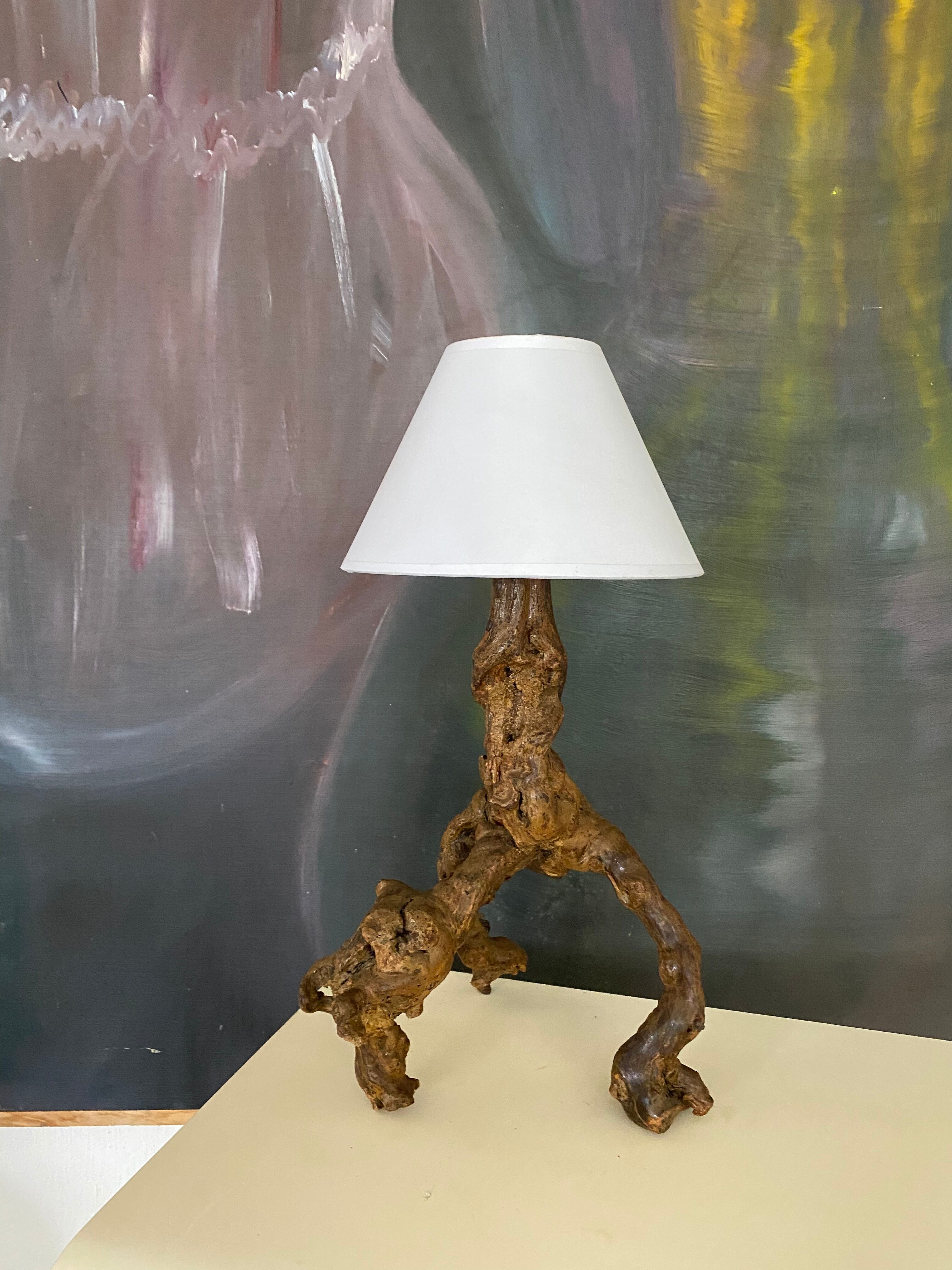 Vintage wood lamp