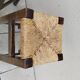 Pair of vintage stools with straw seats