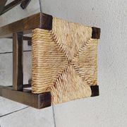 Paire de tabouret vintage assise paille