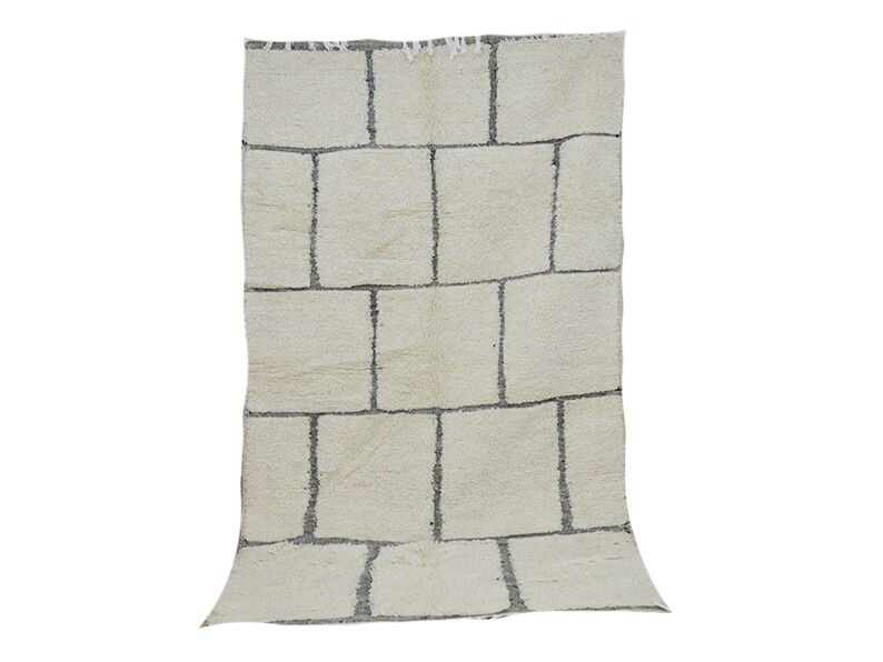 Tapis berbère blanc 255 x 152 cm