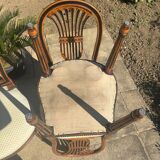Antique Louis XVI style chair – lyre back, handcrafted upholstery