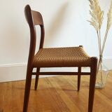Model chair 75 in teak and rope by Niels Otto Moller