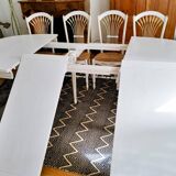 DE TONGE oval table and 6 chairs set — Solid oak, Valbonne
