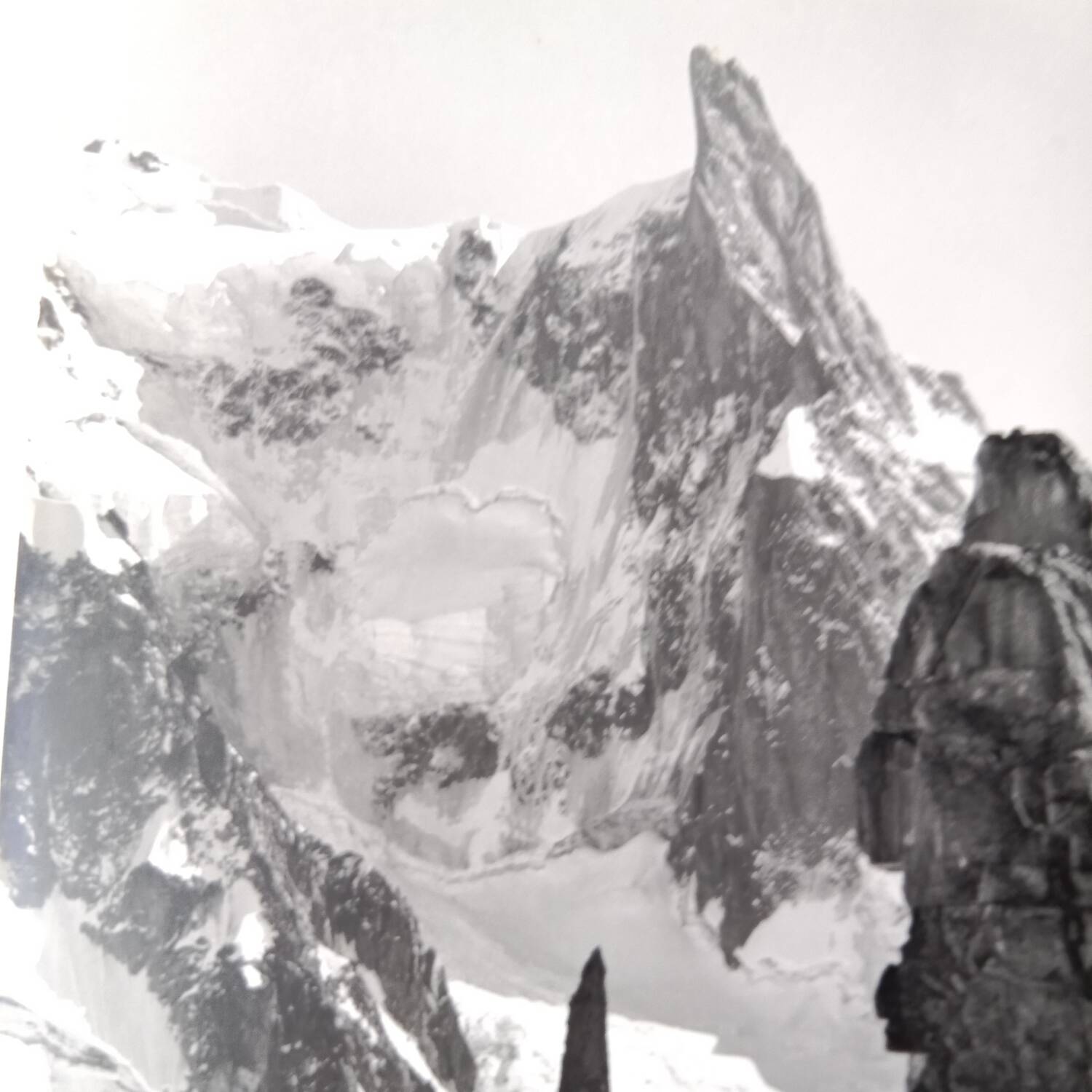 Mont-Blanc Mountain original photograph 1950 Pierre Tairraz