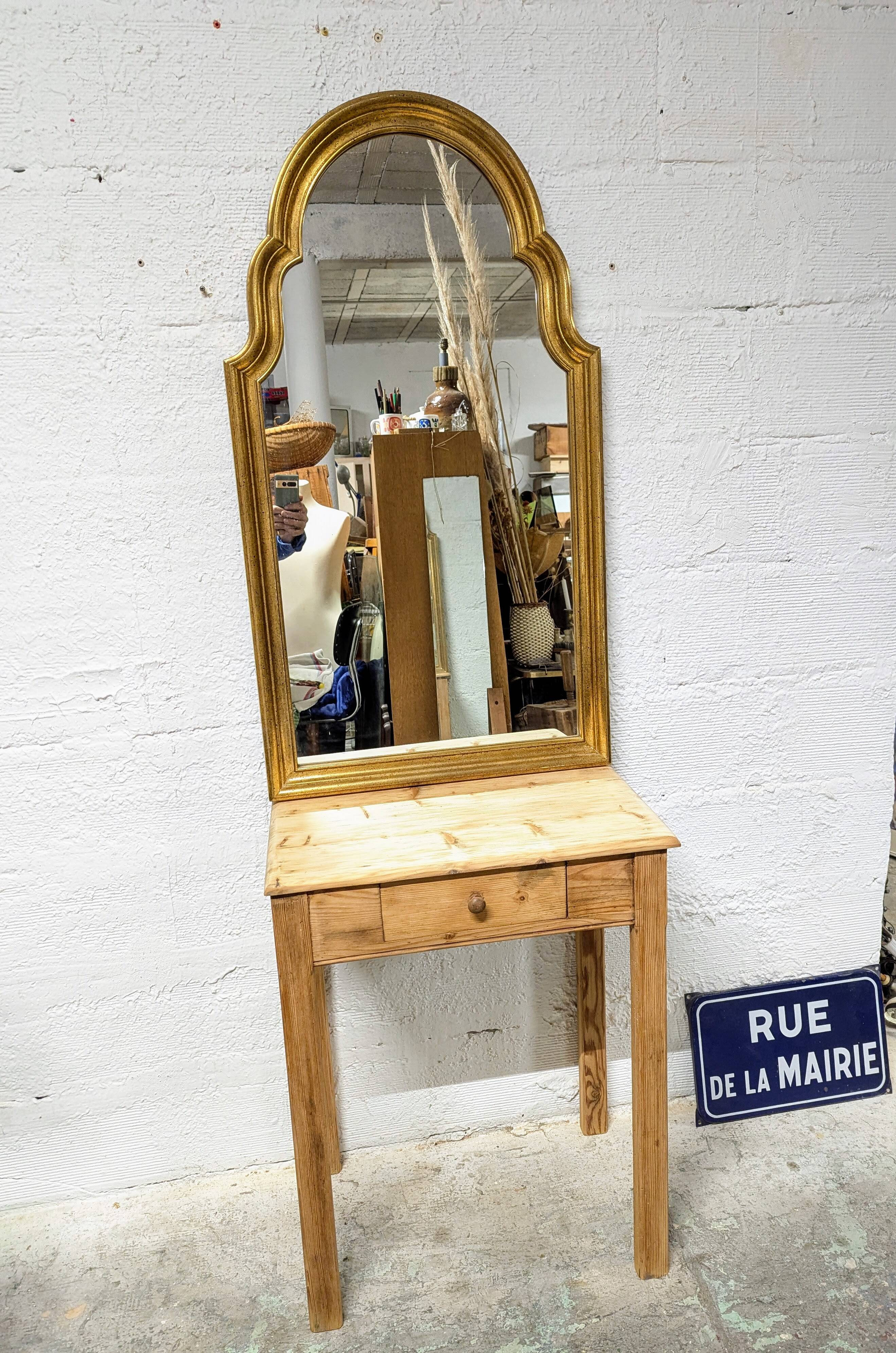 Miroir bois doré 105cm
