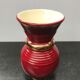 Old red & gold ceramic verceram vase