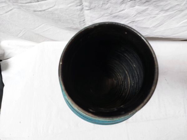 Grand vase XL en céramique bleu « Gauloise » – Potiers d’Accolay – An. 60