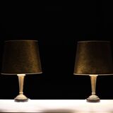 Lampes de table classiques couleur or antique. années 1960