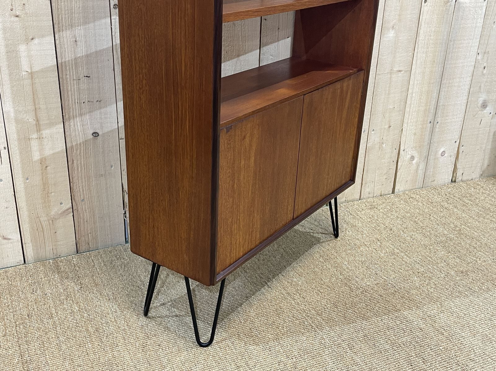 English library of the G-Plan brand of the 70s in teak