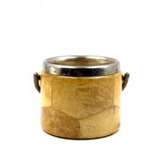 Mid-century cream parchment ice bucket, Aldo Tura Italy 1950s