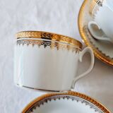 Lujoso Play para Café o Tee para respaldo en Porcelana Tharaud Limoges Modelo Austerlich