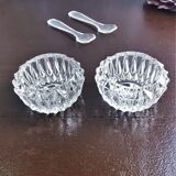 Pair of salters with serving spoons glassware from LUXHEM 50s