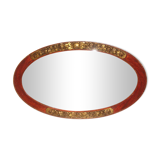 Art nouveau art deco oval mirror