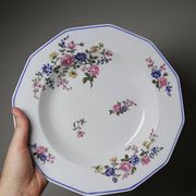 4 Bernardaud Limoges porcelain soup plates with floral decoration from the 1920s-1950s